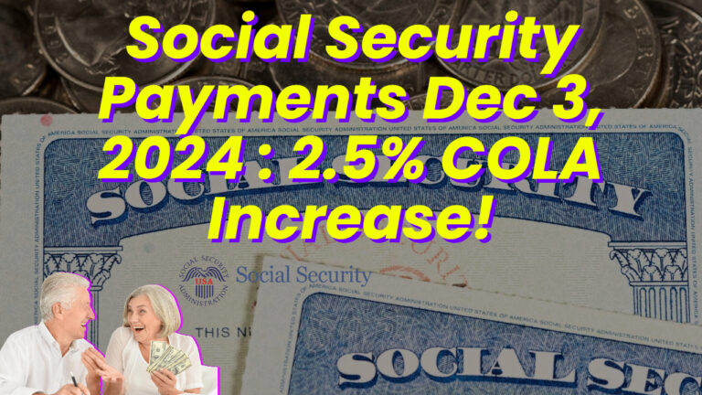 Retirees receiving Social Security payments on December 3, 2024, with a 2.5% COLA increase, ensuring financial stability and updated payment schedules.