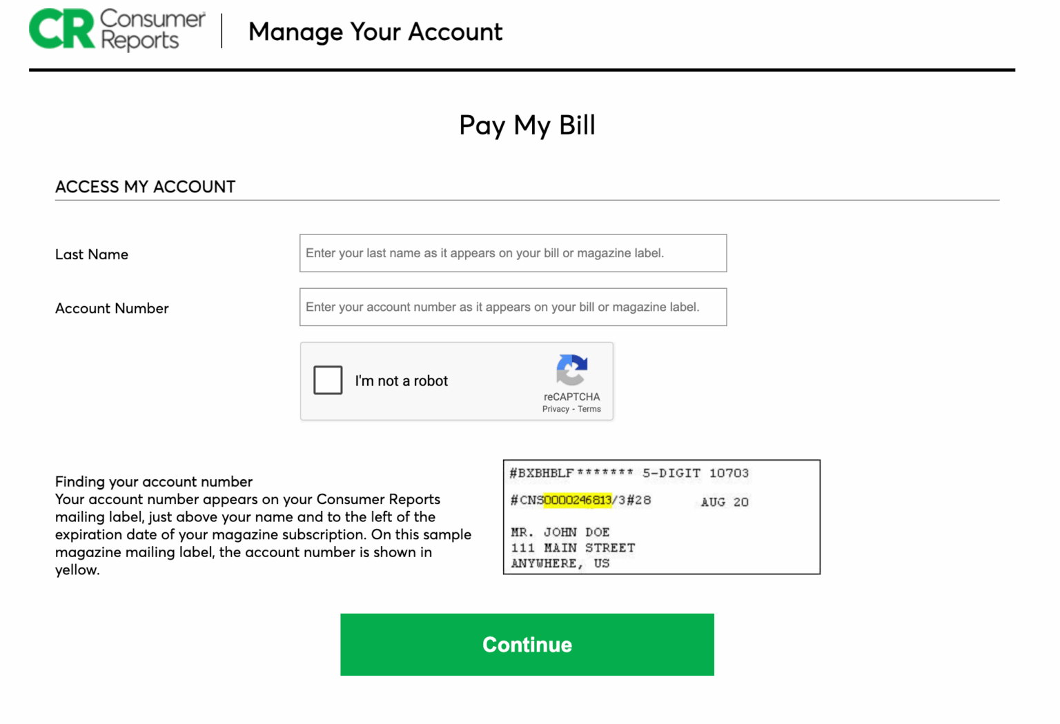 Cr.org/crpay Portal - Manage Consumer Reports Subscriptions Online