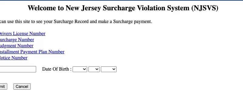 Www.njsurcharge.com – NJ Surcharge Payment Online