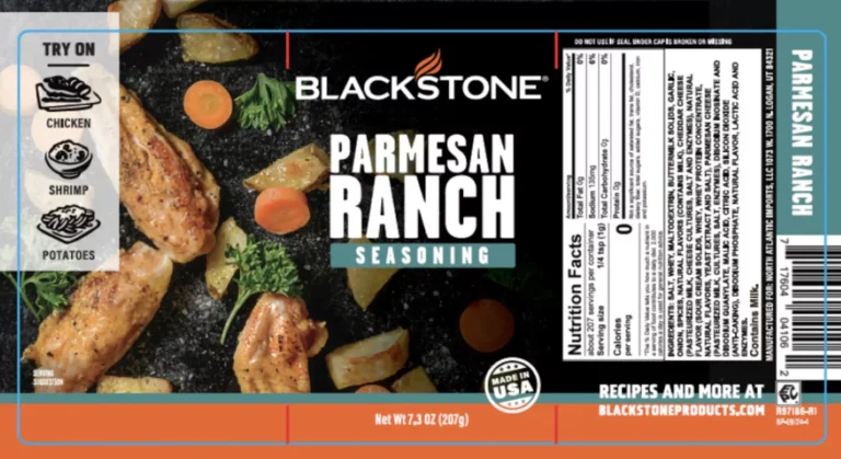 Blackstone Parmesan Ranch Seasoning Recalled